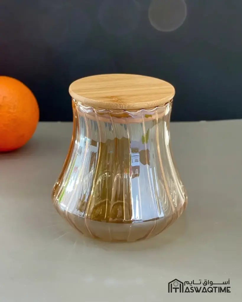 GOLDEN GLASS JAR 