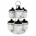 HANGING MARBLE LOOK SPICE SET