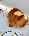 ZEMBU WOOD HEARTED COOKIE NUTS PLATE