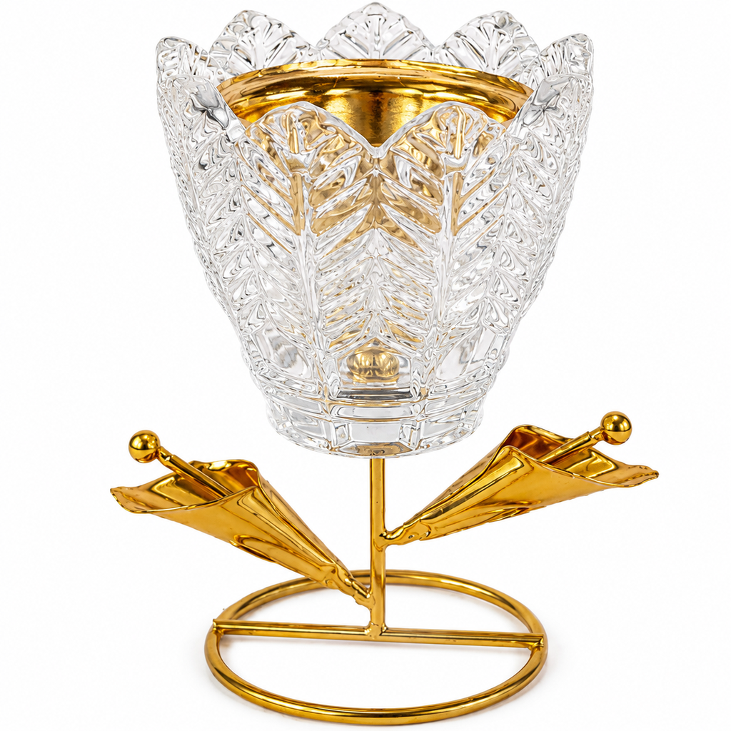 [MD03-548-13] INCENSE BURNER GLASS/METAL
