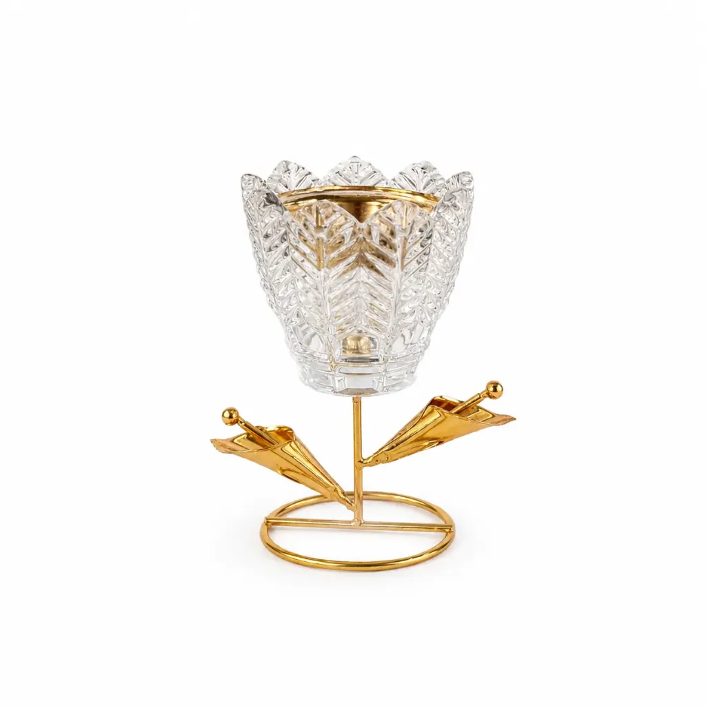 INCENSE BURNER GLASS/METAL