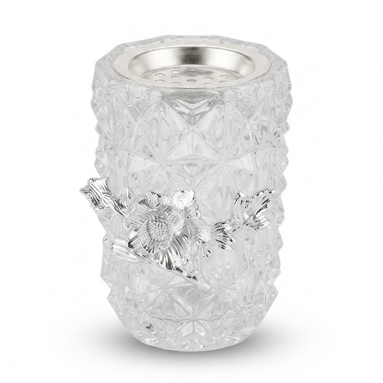 INCENSE BURNER GLASS/METAL