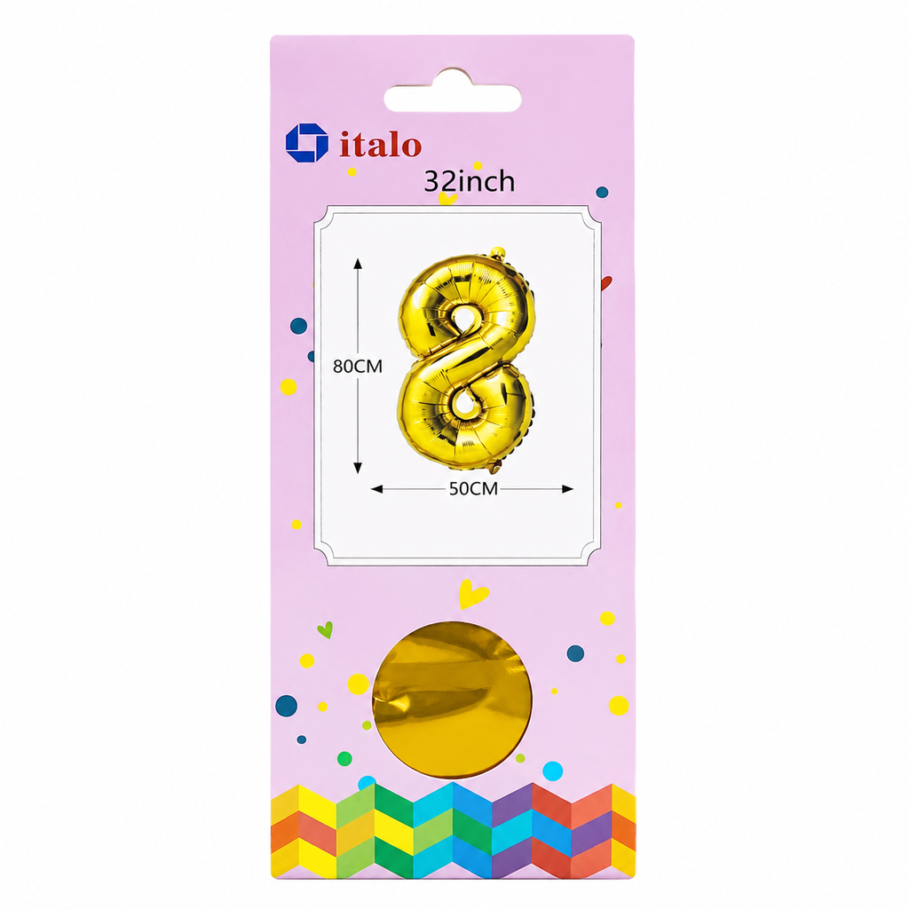 ITALO FOIL BALLOON 32" GOLD HB-017-32-8