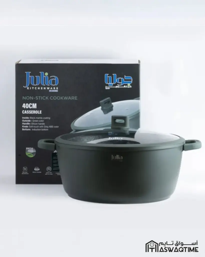 JULIA ELITE-PRO CASSEROLE WITH LID 40CMGREEN