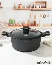 JULIA  ELITE-PRO PLUS CASSEROLE WITH LID28CM-BLACK 0005044