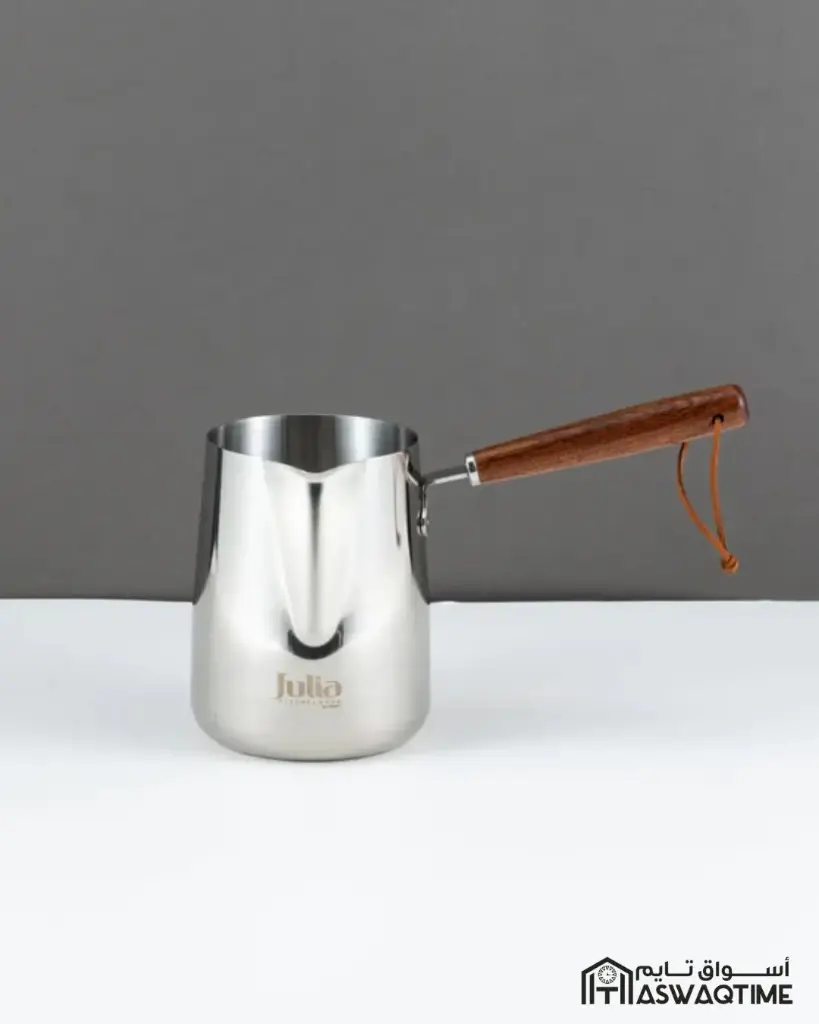 JULIA STAINLESS STEEL COFFEE POT WITH WOODEN HANDLE WITH CAP 1000ML 24-856