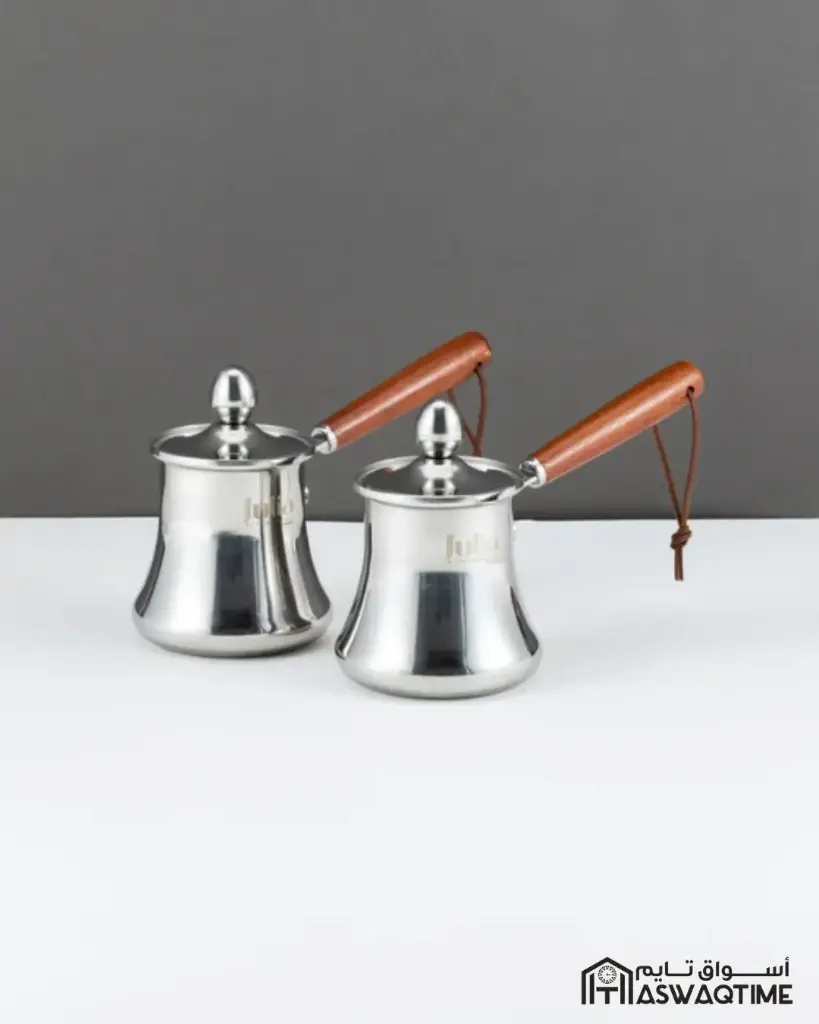 JULIA STAINLESS STEEL COFFEE POT WITH WOODEN HANDLE WITH CAP 350ML 24-858