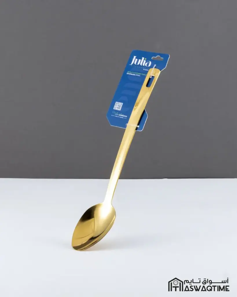 JULIA STAINLESS STEEL FOOD STIRRING SPOON LONGHANDLE-GOLD 24-940
