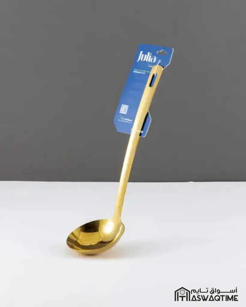 [JUL-JU24-935] JULIA  STAINLESS STEEL SOUP LADLE LONGHANDLE-GOLD 24-935