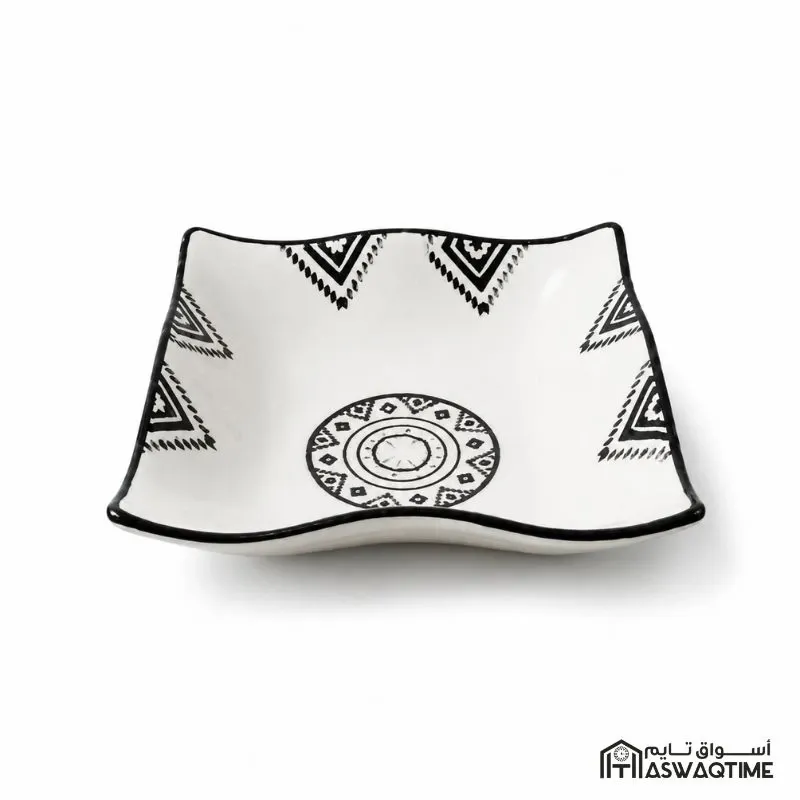 [ERS-106-KILIM] KILIM PATTERN SQUARE SOUP BOWL
