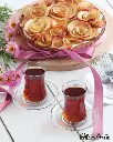 LAV CLASSIC 6PCS LACE ROSE GLASS TEA CUP 