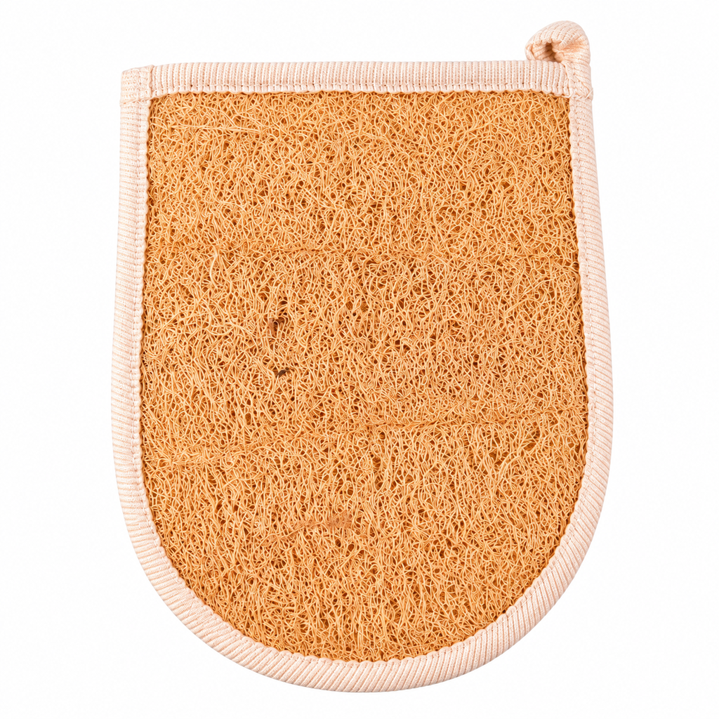 NATURAL PUMPKIN BATH OVAL GLOVES TOWEL