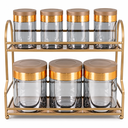 OTANTIK Luxury Canister Set 8Pcs From Majlis – 4 small canister and 3 big canister with stand