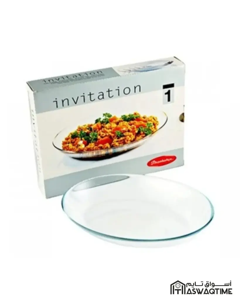 PASABAHCE INVITATION OVAL PLATE 1PC 210X160MM