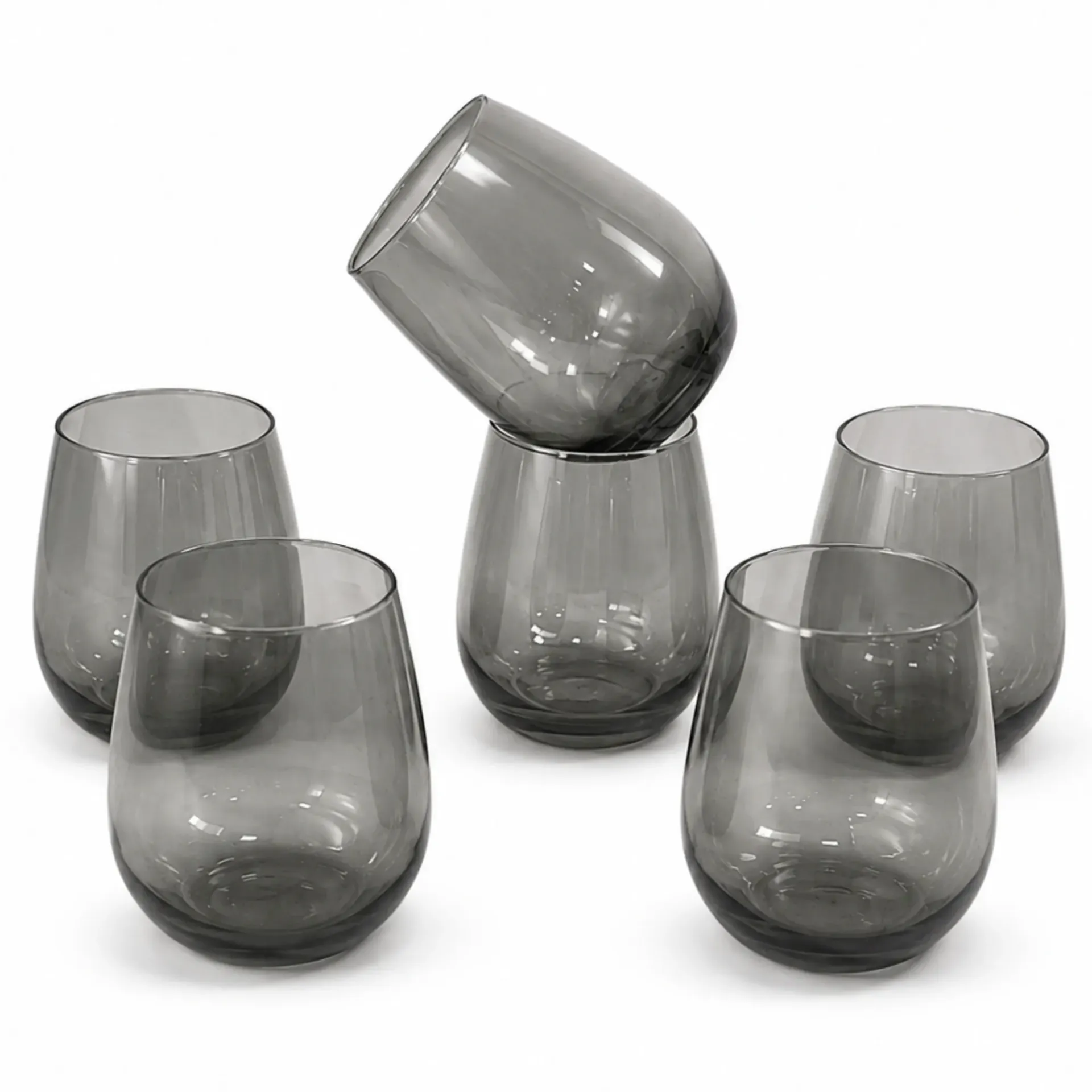 PASABAHCE AMBER GRAY STEMLESS BEVERAGE GLASS 570 ML 6PCS