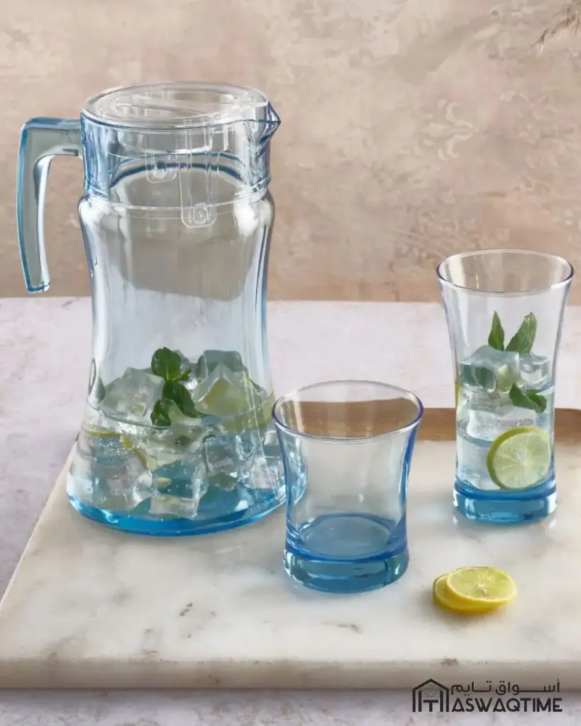 PASABAHCE AZUR JUG WITH LID 1.4L SET