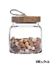 P.BAHCE 43573 WOODY JAR WITH LID*6