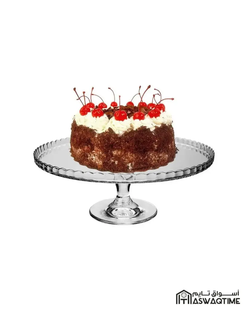 PASABAHCE PATISSERIE FOOTED SERVICE PLATE 32 CM