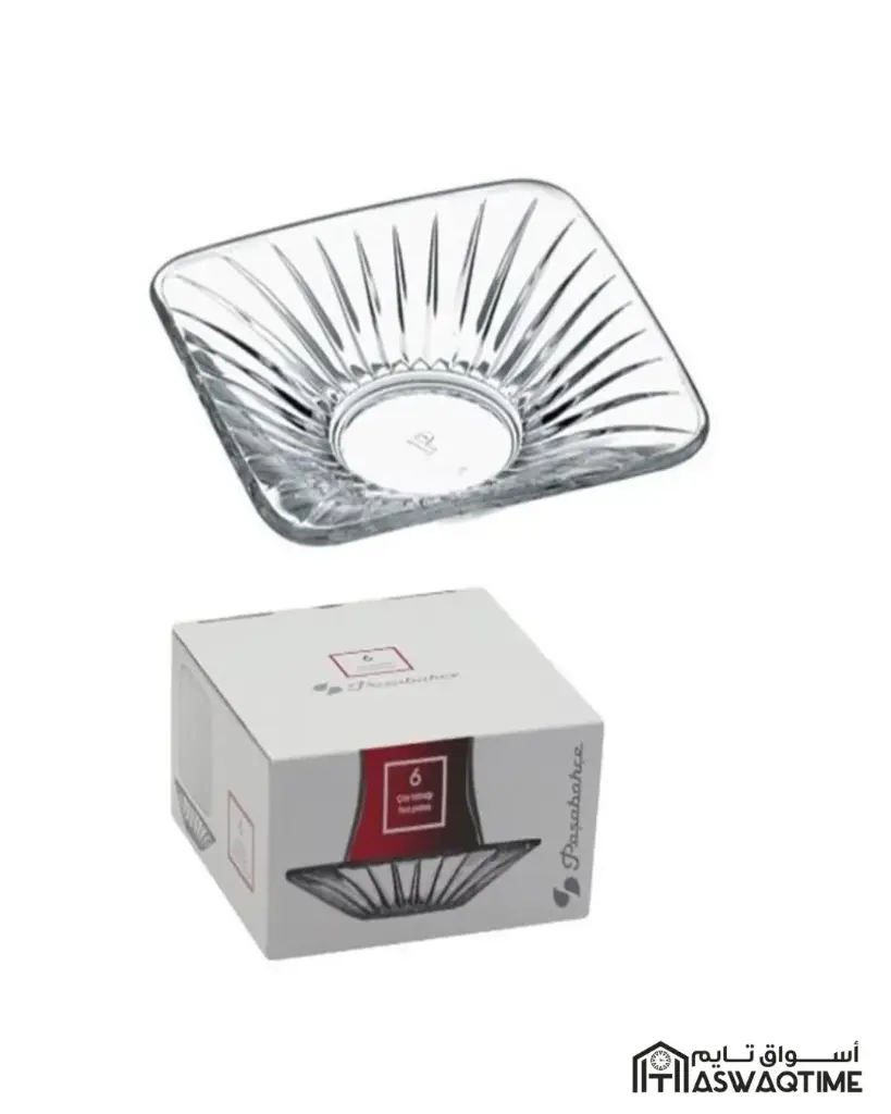 [PSB-54321] PASABAHCE BASIC OPTIKLI SQUARE TEA PLATE 6PCS