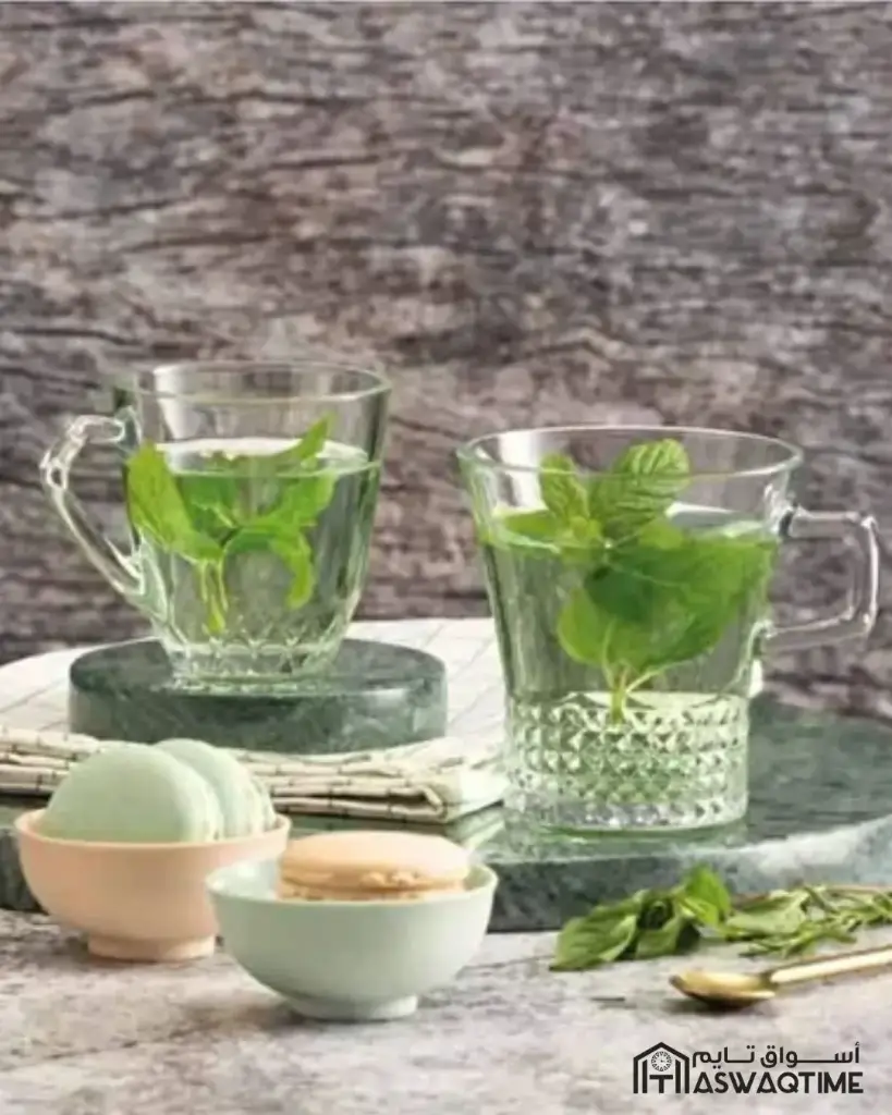 PASABAHCE COLOR GLASS “KUVARŞ” MUG WITH HANDLE 6PCS 250ML