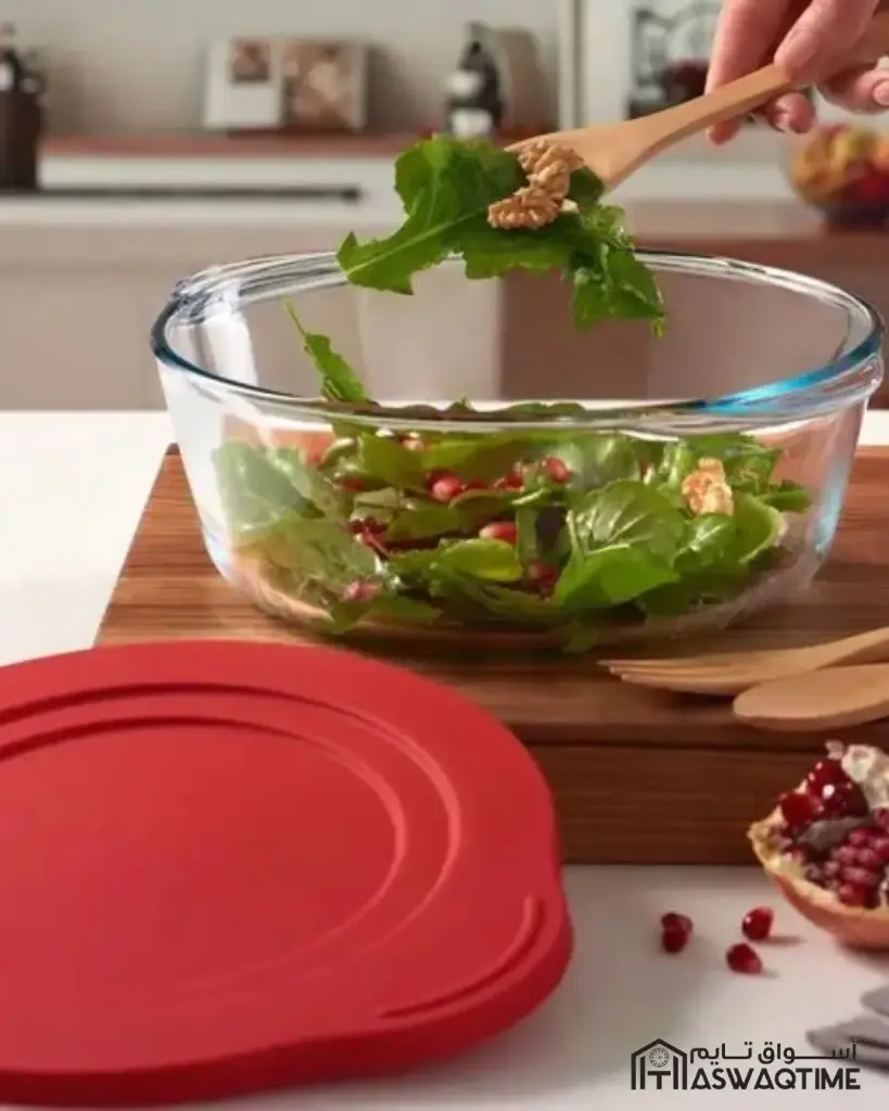 PASABAHCE BORCAM CASSEROLE WITH PLASTIC LID 2100CC