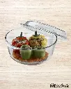 PASABAHCE PYREX ROUND POT WITH LID 3150CC