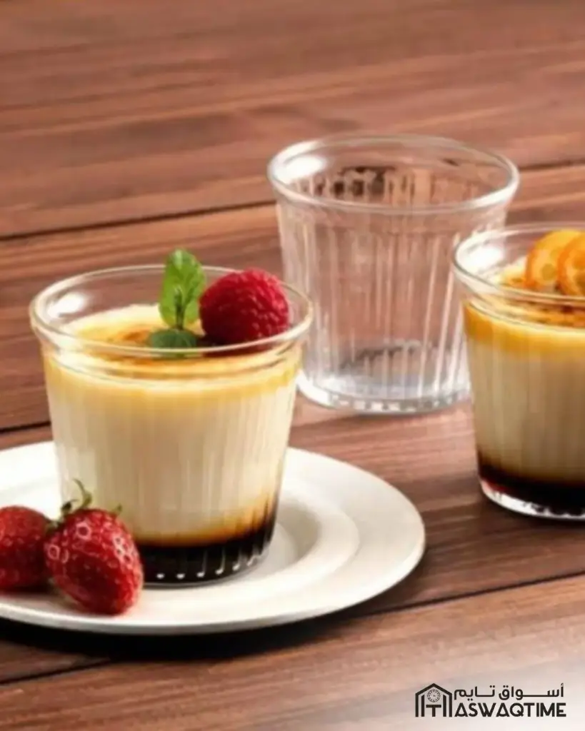PASABAHCE BORCAM CREAM / CARAMEL BOWL SET OF 6 PCS 130 ML