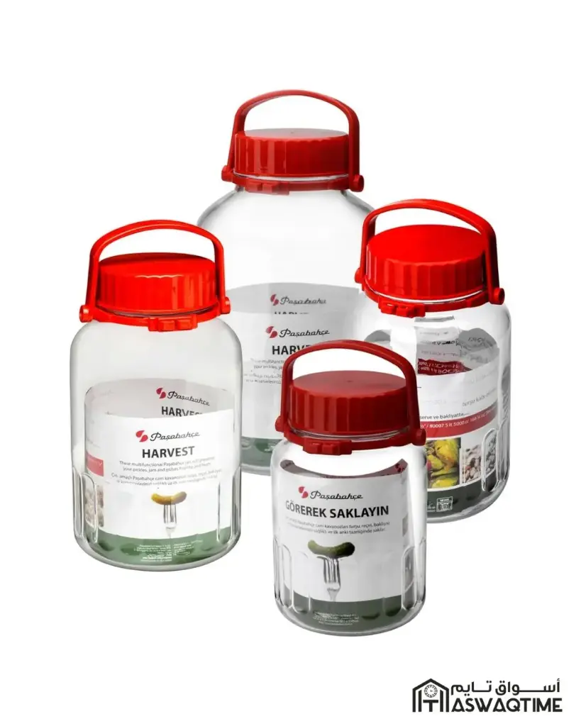 PASABAHCE HARVEST GLASS JAR WITH LID 8L
