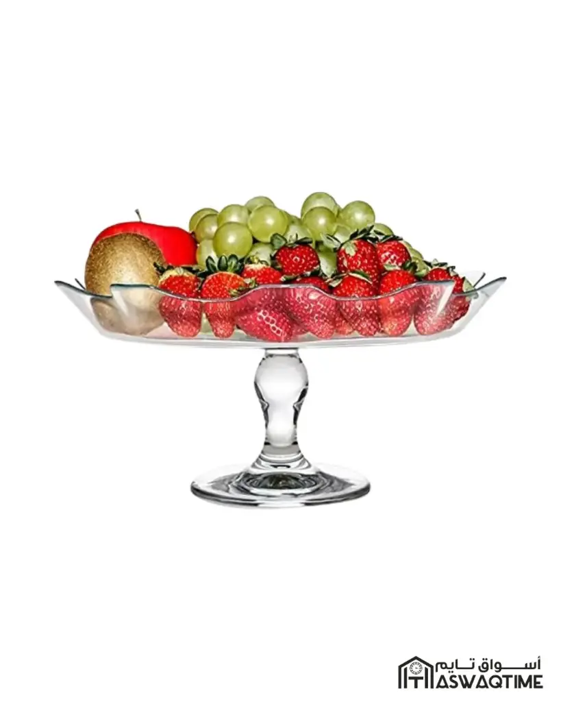 PASABAHCE PATISSERIE FOOTED SERVICE PLATE  320MM