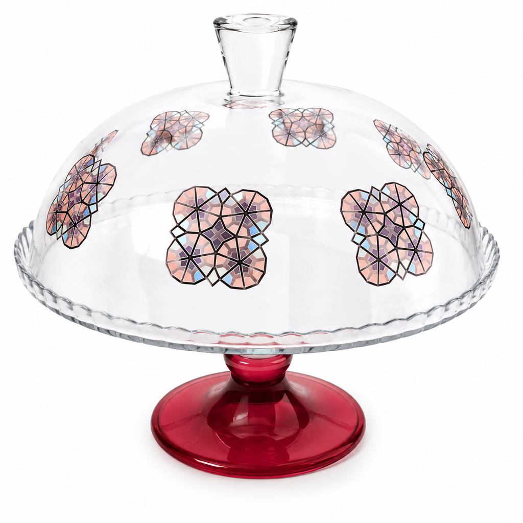 PASABAHCE PATISSERIE FOOTED CAKE PLATE WITH DOME Ǿ 322MM