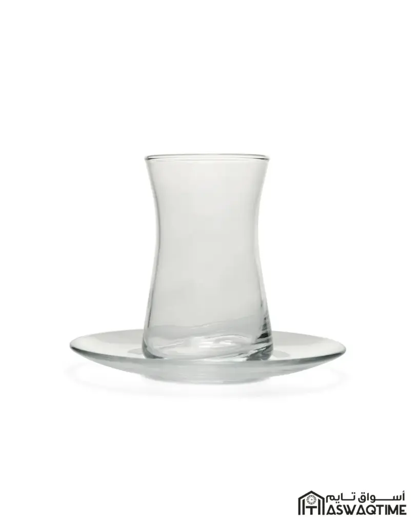 PASABAHCE LALEZAR HEYBELI TEA SET 12PCS 160ML