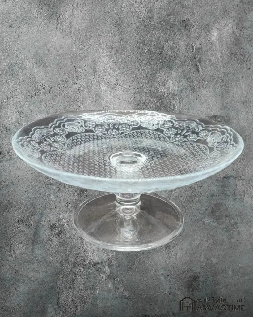 PASABAHCE LACY FOOTED CAKE / SERVING STAND  160MM