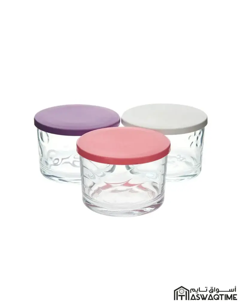 PASABAHCE PICNIC STORAGE CONTAINER WITH LID 3-PIECE SET