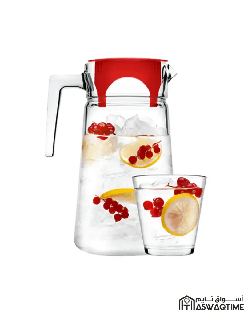 PASABAHCE CARRE WATER SET 7PCS (JUG + 6 GLASSES)
