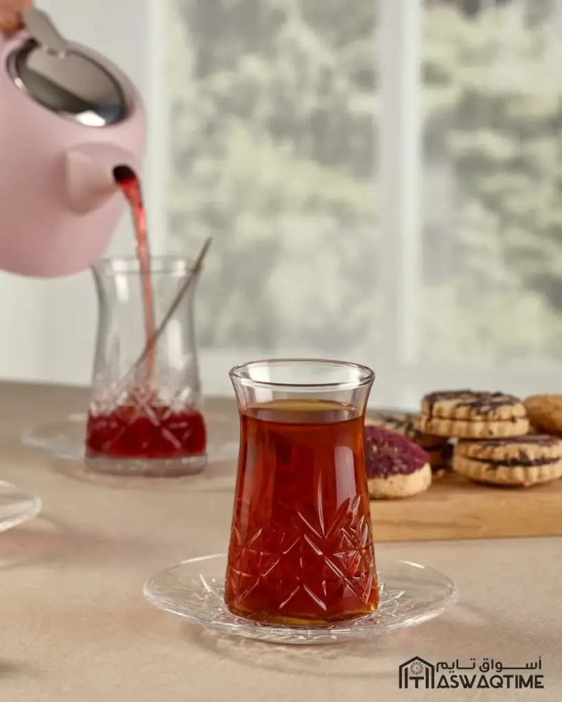 PASABAHCE CITY SPRING FLOWERS TEA GLASS 110 ML 6PCS