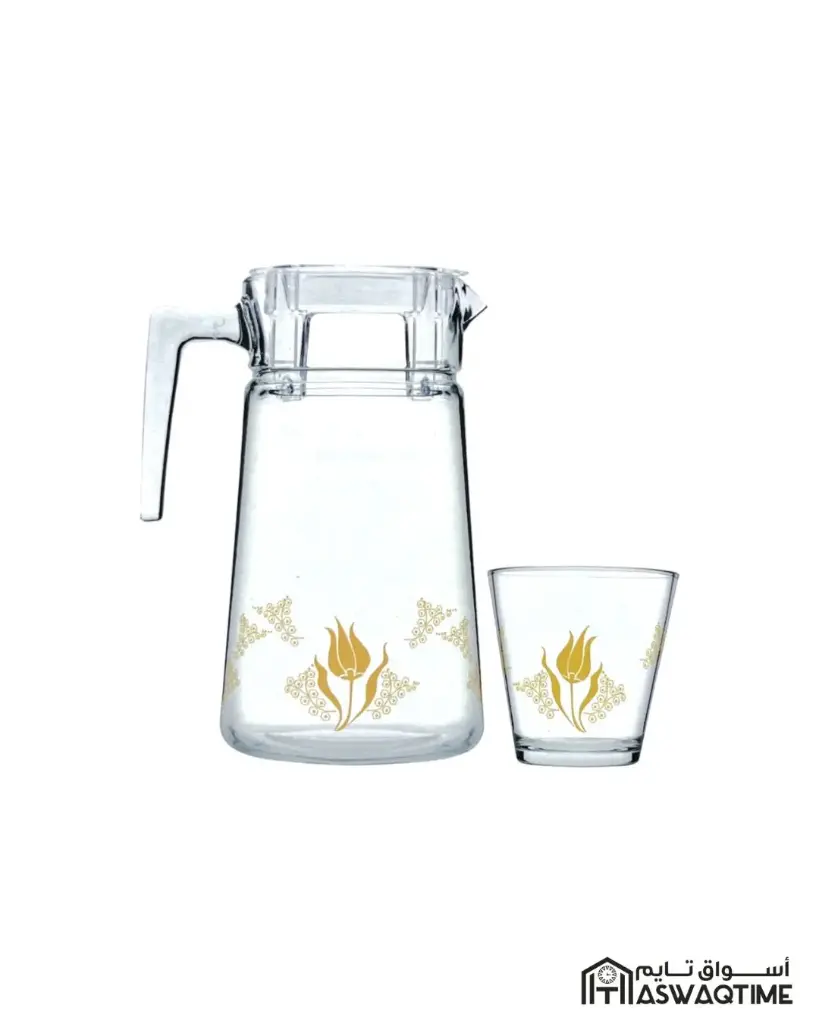 PASABAHCE CITY WATER SET 6 GLASSES + 1 JUG 380 ML 7PCS
