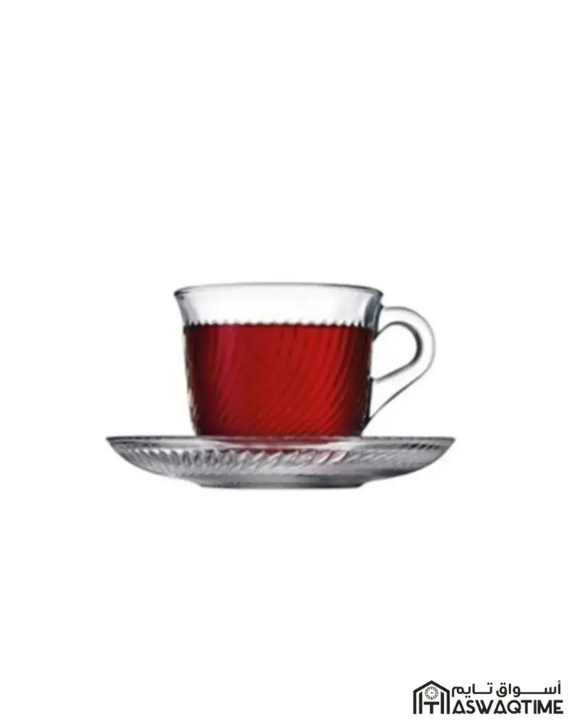 PASABAHCE MARMARA TEA CUP & SAUCER SET 12PCS 175ML