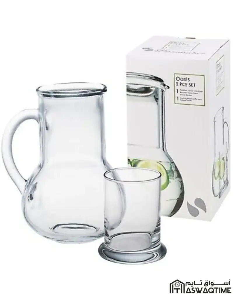 PASABAHCE OASIS WATER SET (98328) — comprises 80327 (jug) + 41030 (glasses)