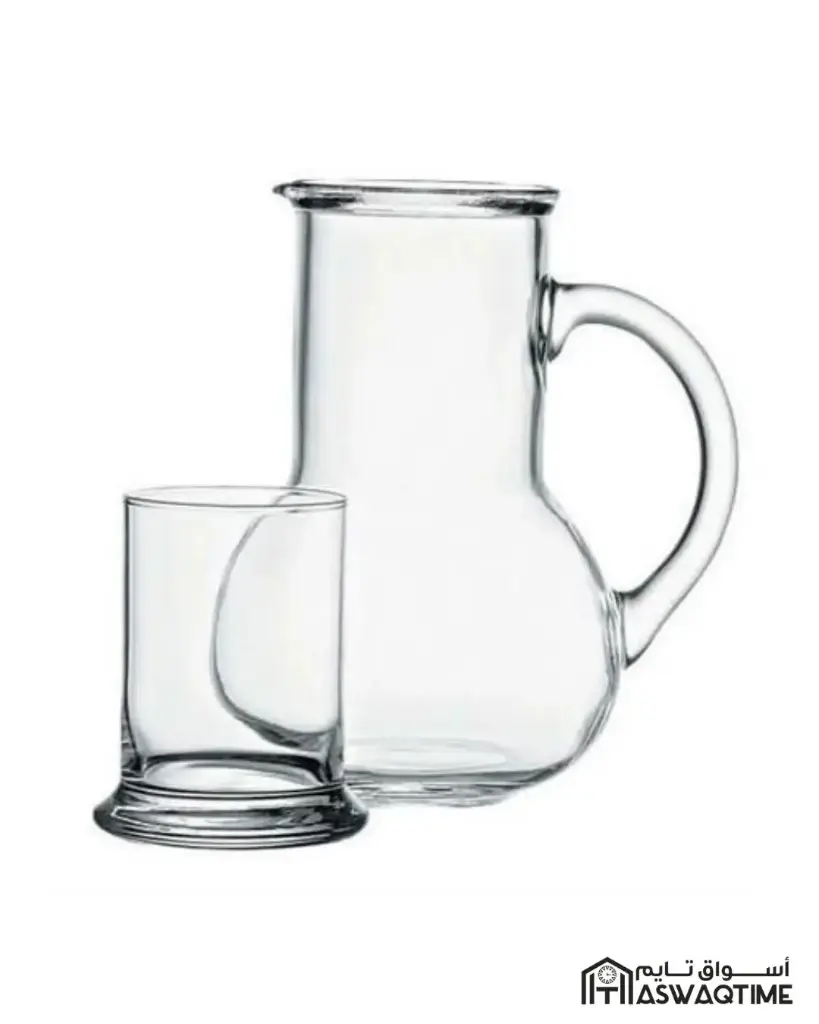 PASABAHCE PINKY OASIS WATER SET (98328) — comprises 80327 (jug) + 41030 (glasses)