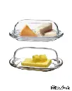 PASABAHCE BASIC BUTTER / CHEESE DISH WITH COVER 16.9 × 10.1 CM