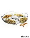PASABAHCE GLASS 5-COMPARTMENT SERVING PLATE 25 CM (10467)