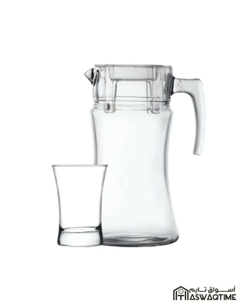 PASABAHCE AZUR JUG WITH LID 1.4L SET