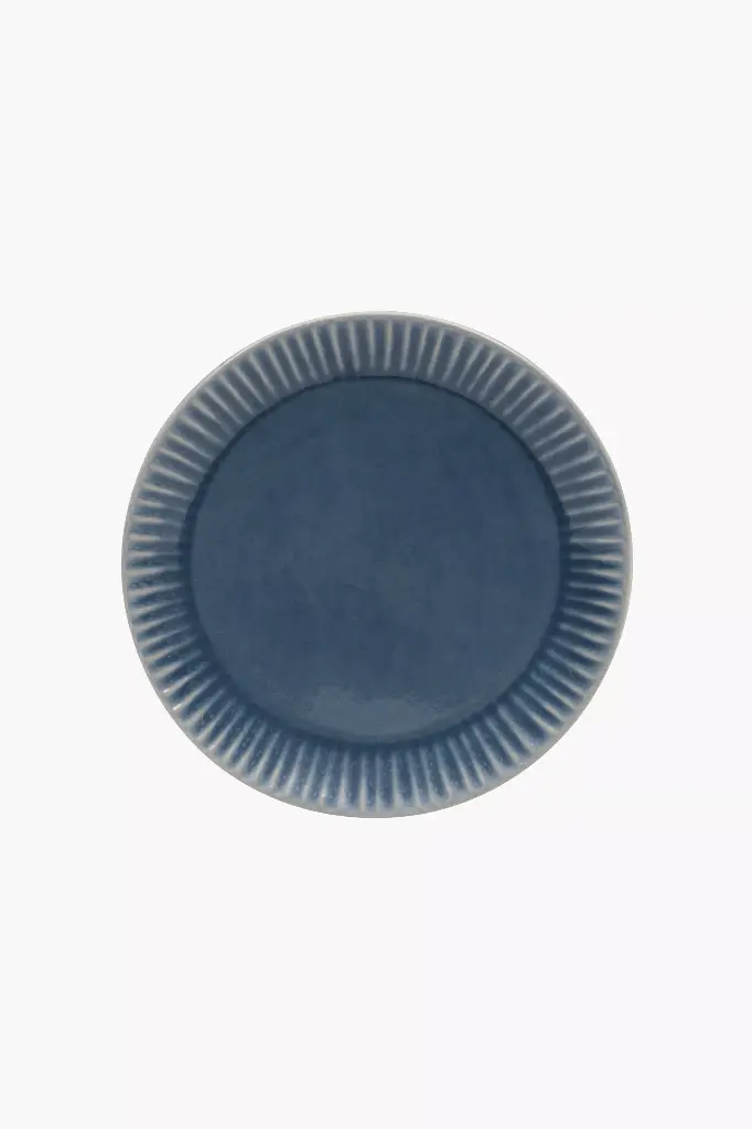 COVE GLAZED INDIGO BLUE DINNER PLATE PORCELAIN PLATE 