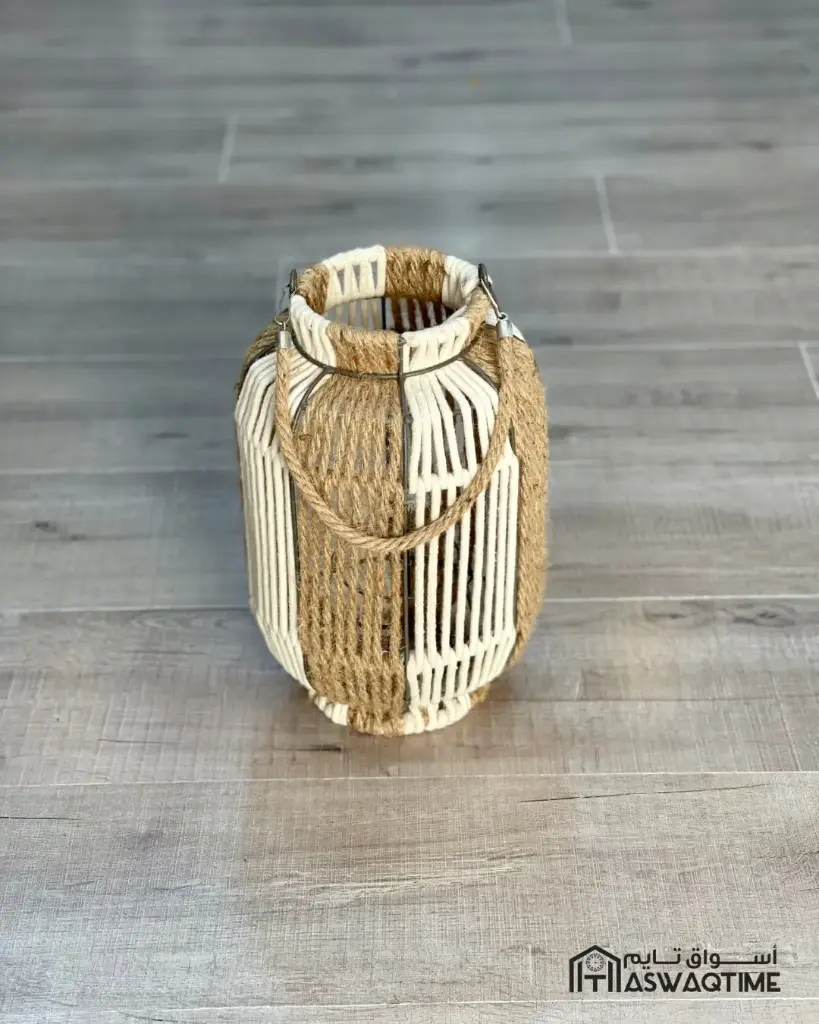 ROPE GARDEN CANDLE BASKET MEDIUM