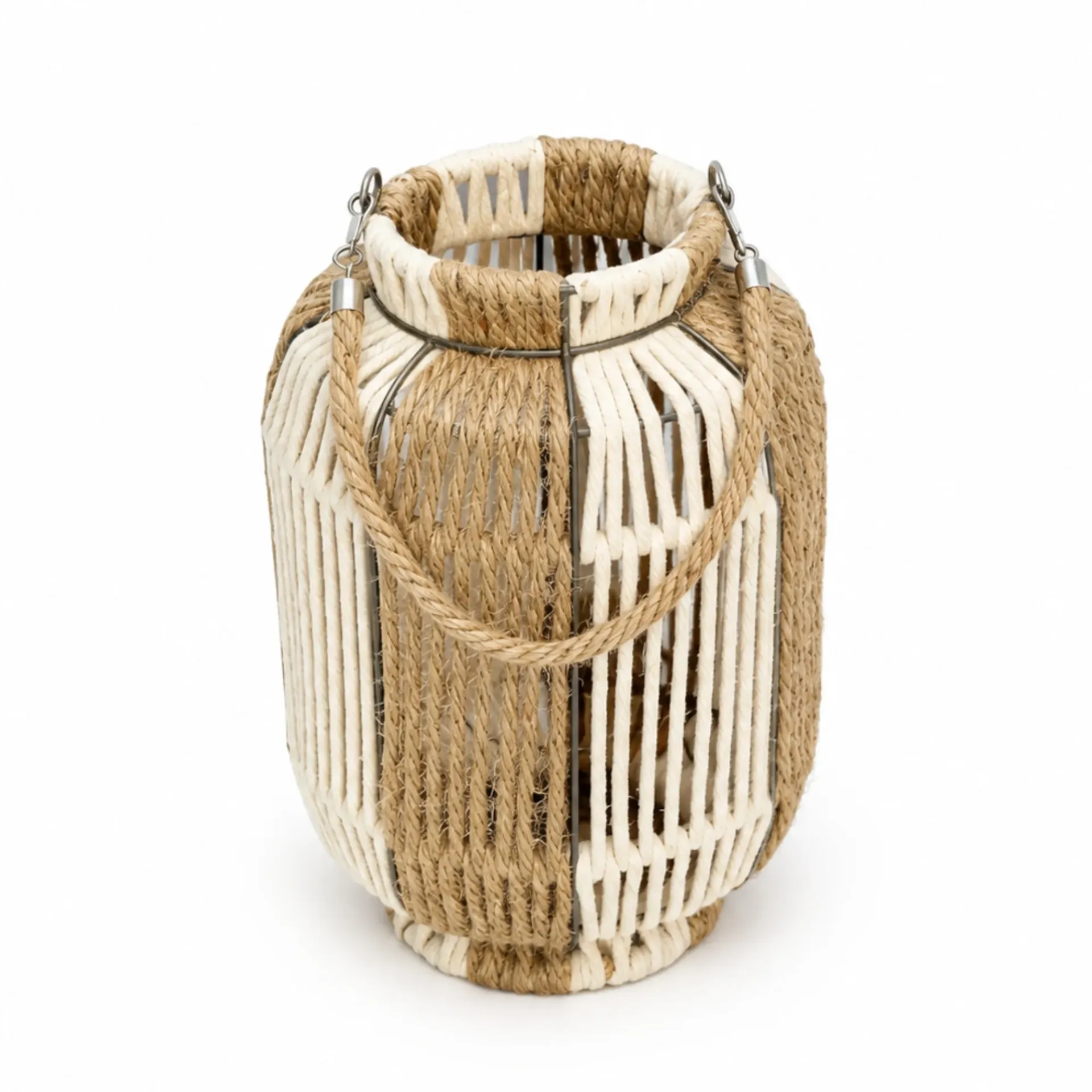 ROPE GARDEN CANDLE BASKET MEDIUM