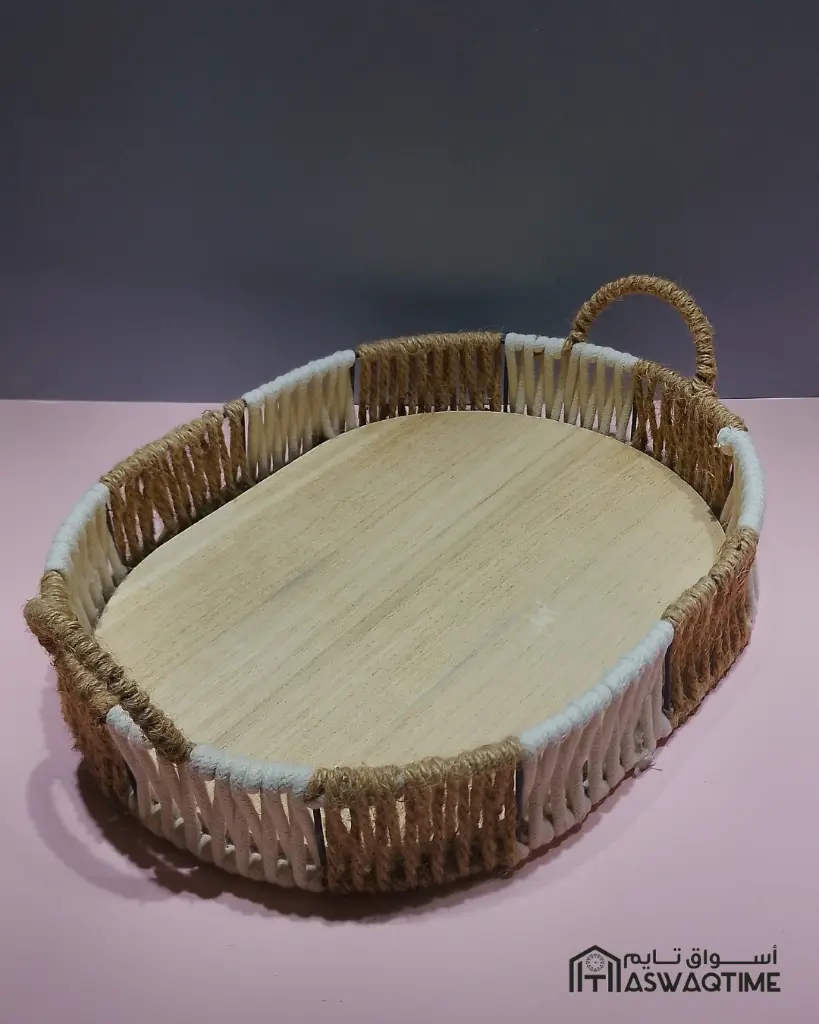 ROPE OVAL TRAY BASKET LARGE