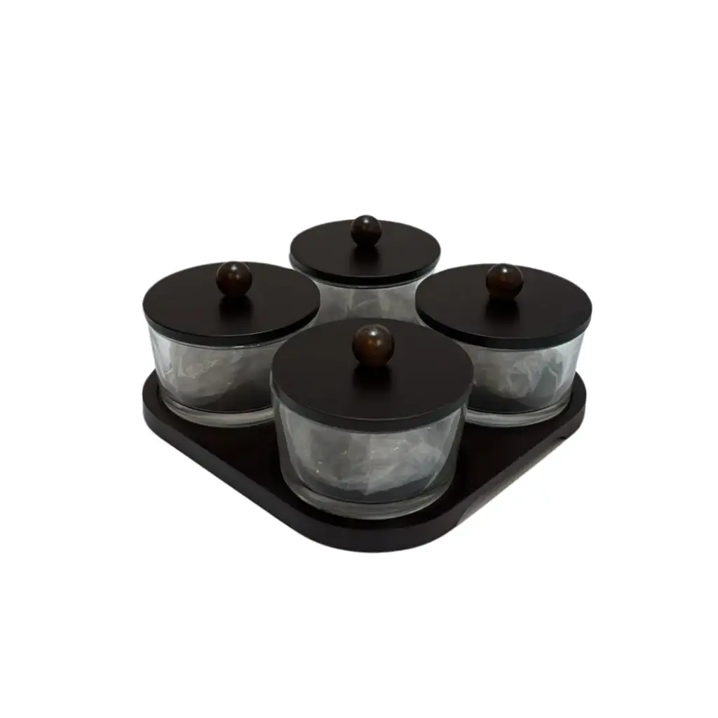 ROUND SQUARE SNACKS BOWL WITH COVER 4