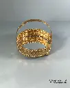 SEA 15CM ROUND BASKET GOLD 
