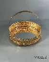 SEA 20CM ROUND BASKET GOLD 