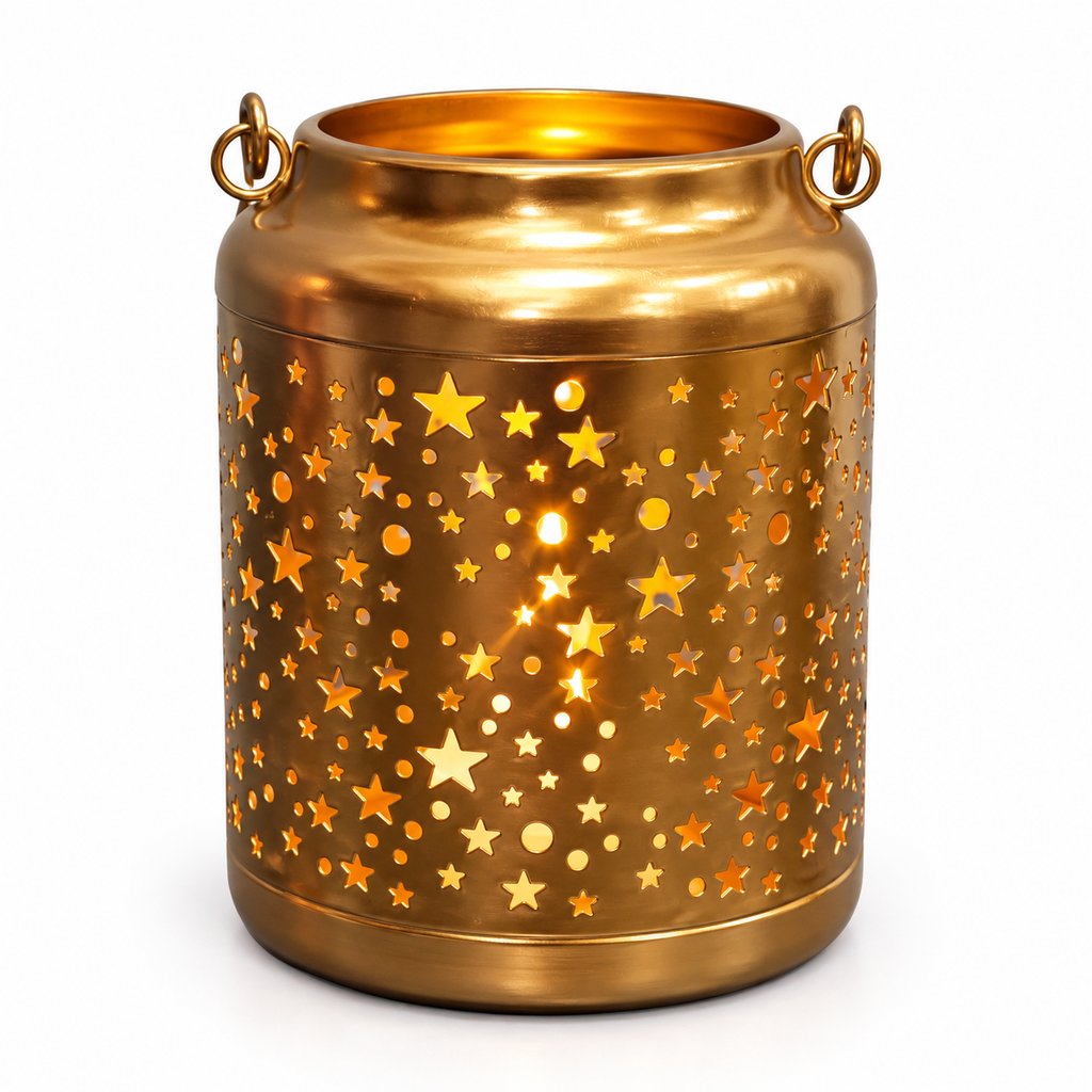SMALL BLACK CANDLE LANTERN 